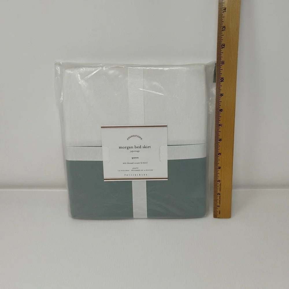 Pottery Barn Morgan Bed Skirt Queen 400 Thread‎ Count 100% Cotton New in Package